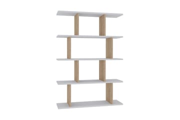 Bokhylla Nachusa Bokhylla 90x25 cm Trä/Natur, Vit - Förvaring - Hylla - Bokhylla