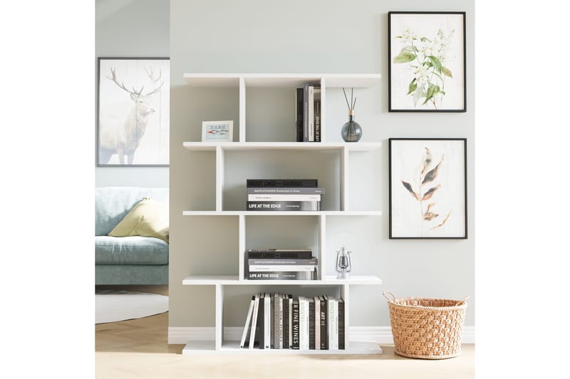 Bokhylla Nachusa Bokhylla 90x25 cm Vit - Förvaring - Hylla - Bokhylla