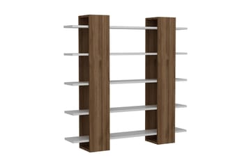 Bokhylla Naidaj - Vit|Valnöt - Förvaring - Hylla - Bokhylla