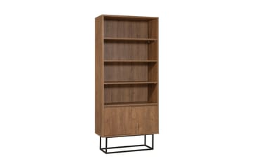 Bokhylla Reah 80x36 cm 3 Hyllor - Mörkbrun/Svart - Förvaring - Hylla - Bokhylla