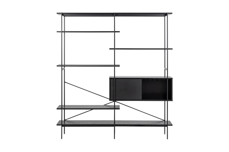 Bokhylla Ricketts 27x172 cm - Svart - Förvaring - Hylla - Bokhylla