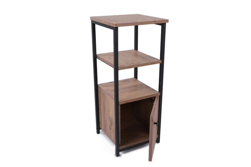 Bokhylla Stilaro 36x36 cm 3 Hyllor - Svart/Mörkbrun - Förvaring - Hylla - Bokhylla