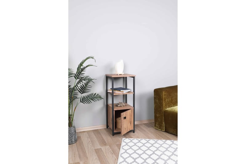 Bokhylla Stilaro 36x36 cm 3 Hyllor - Svart/Mörkbrun - Förvaring - Hylla - Bokhylla