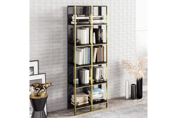 Bokhylla Uchytil 64 cm - Guld|Svart - Förvaring - Hylla - Bokhylla