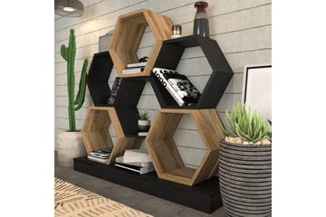Bokhylla Urgby 120x109 cm - Svart - Förvaring - Hylla - Bokhylla