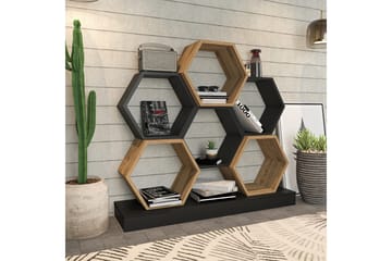 Bokhylla Urgby 120x109 cm - Svart - Förvaring - Hylla - Bokhylla