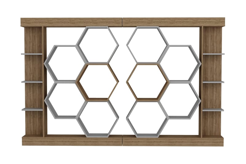 Bokhylla Urgby 140x177,4 cm - Vit - Förvaring - Hylla - Bokhylla
