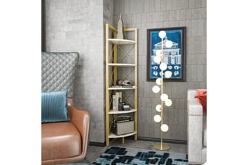 Bokhylla Urgby 30,5x160 cm - Guld - Förvaring - Hylla - Bokhylla
