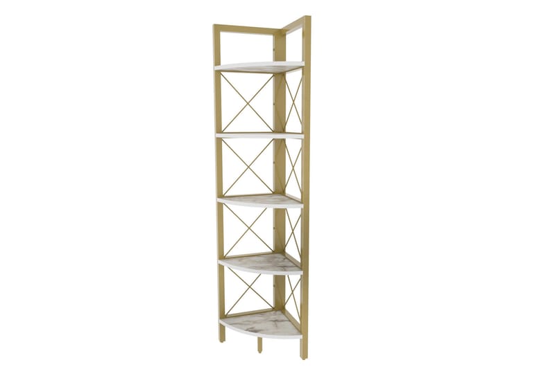 Bokhylla Urgby 30,5x160 cm - Guld - Förvaring - Hylla - Bokhylla