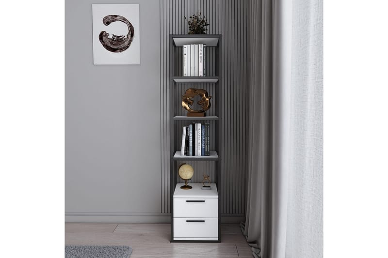 Bokhylla Urgby 39x160 cm - Svart - Förvaring - Hylla - Bokhylla