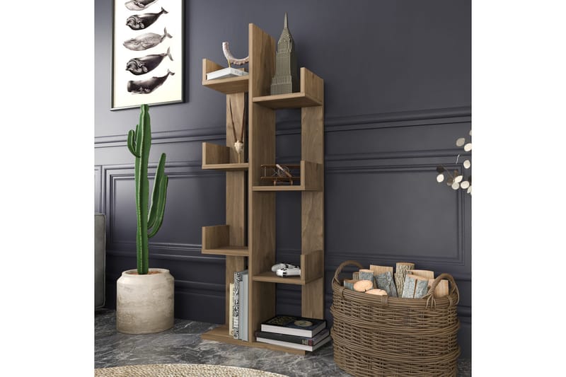 Bokhylla Urgby 50x173 cm - Brun - Förvaring - Hylla - Bokhylla