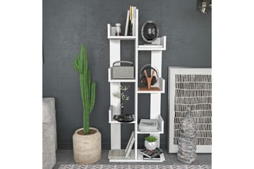 Bokhylla Urgby 50x173 cm - Vit - Förvaring - Hylla - Bokhylla