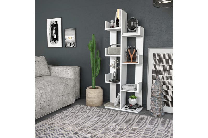 Bokhylla Urgby 50x173 cm - Vit - Förvaring - Hylla - Bokhylla