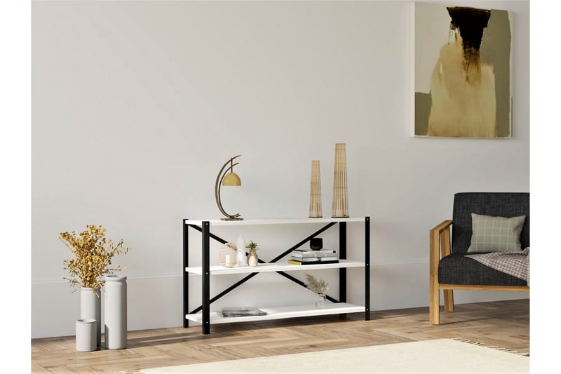 Bokhylla Violaceae 103x60 cm - Vit - Förvaring - Hylla - Bokhylla