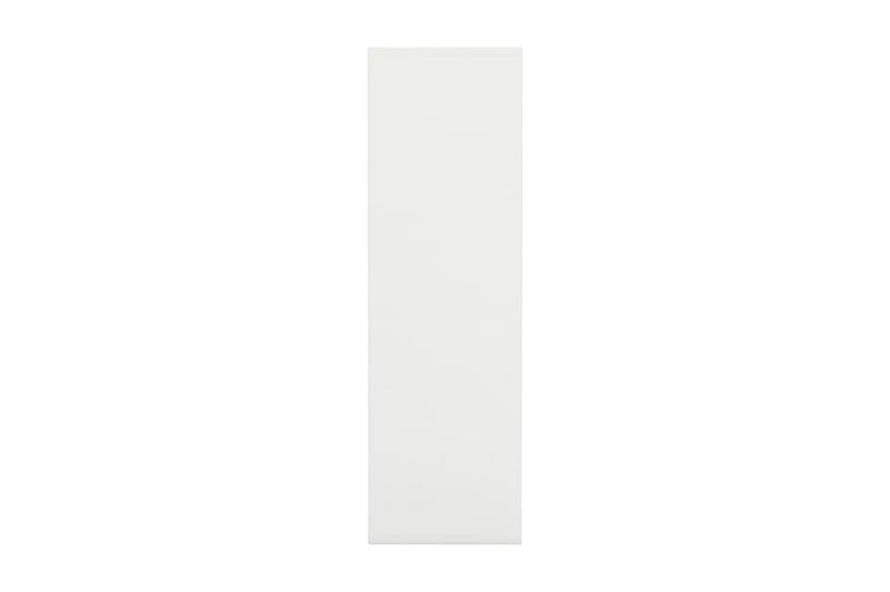 Bokhylla vit högglans 98x30x98 cm spånskiva - Vit - Bokhylla