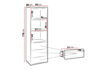 Bokhylla - Vit - Förvaring - Hylla - Bokhylla