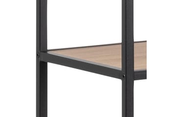 Bokhylla Walmon 135x35 cm 4 Hyllor - Natur/Matt Svart - Förvaring - Hylla - Bokhylla