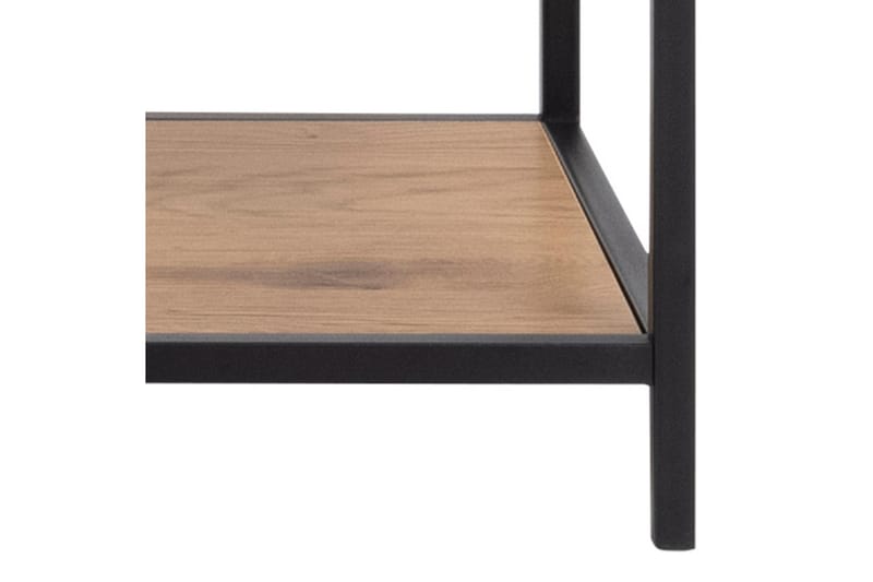 Bokhylla Walmon 135x35 cm 4 Hyllor - Natur/Matt Svart - Förvaring - Hylla - Bokhylla