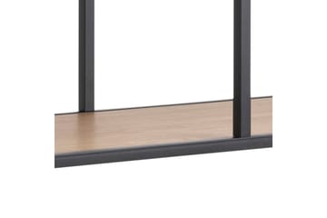 Bokhylla Walmon 135x35 cm 4 Hyllor - Natur/Matt Svart - Förvaring - Hylla - Bokhylla