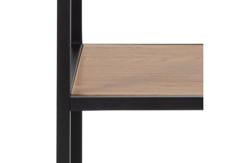 Bokhylla Walmon 135x35 cm 4 Hyllor - Natur/Matt Svart - Förvaring - Hylla - Bokhylla