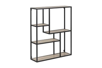Bokhylla Walmon 75 cm - Sonoma Ek|Svart - Förvaring - Hylla - Bokhylla