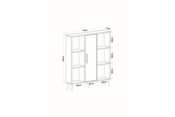 Bokhylla Wikieup 120x25 cm - Vit - Förvaring - Hylla - Bokhylla