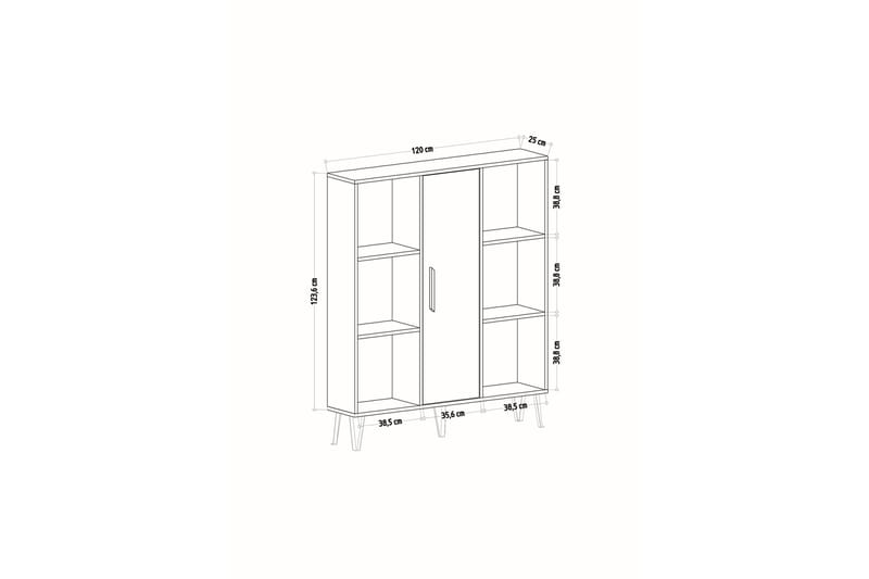 Bokhylla Wikieup 120x25 cm - Vit - Förvaring - Hylla - Bokhylla