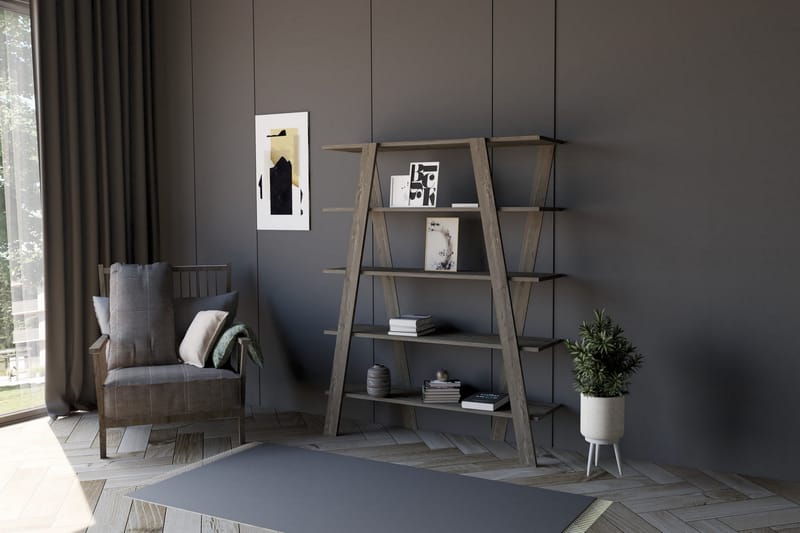 Bokhylla Zakkum 120x150 cm - Svart - Förvaring - Hylla - Bokhylla