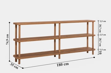 Bokhylla Zakkum 180x74,9 cm - Grön - Förvaring - Hylla - Bokhylla