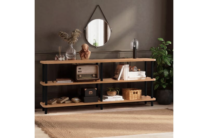 Bokhylla Zakkum 180x74,9 cm - Svart - Förvaring - Hylla - Bokhylla