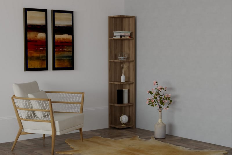 Bokhylla Zakkum 25x160 cm - Brun - Förvaring - Hylla - Bokhylla