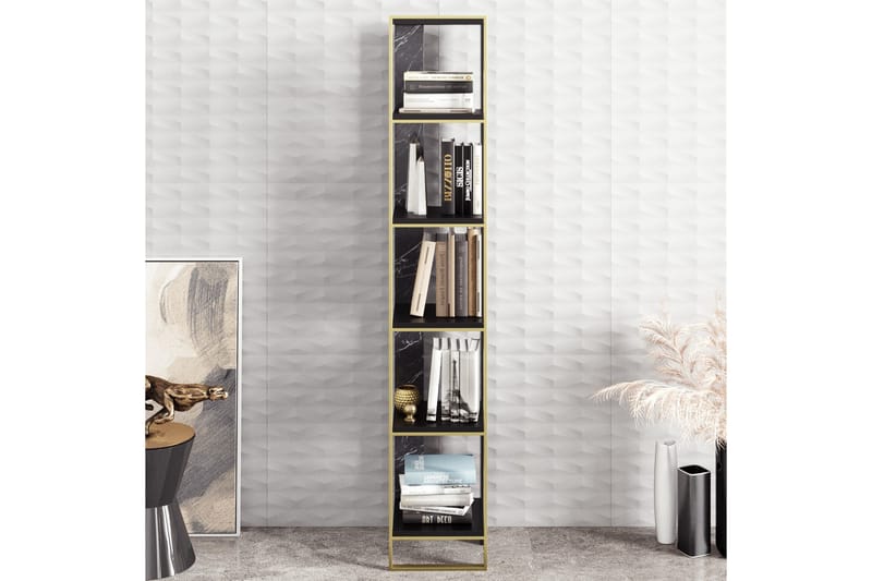 Bokhylla Pewo 32 cm - Guld|Svart - Förvaring - Hylla - Bokhylla