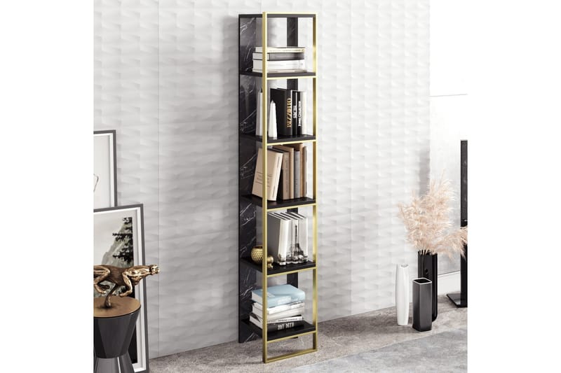 Bokhylla Pewo 32 cm - Guld|Svart - Förvaring - Hylla - Bokhylla