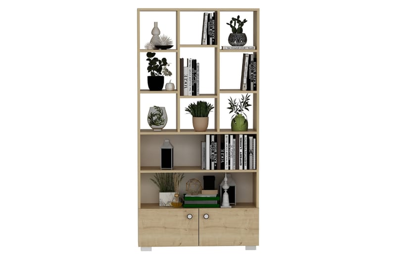 Bokhylla Penguen 93,6x29,6 cm Brun - Hanah Home - Förvaring - Hylla - Bokhylla