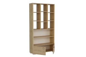 Bokhylla Penguen 93,6x29,6 cm Brun - Hanah Home - Förvaring - Hylla - Bokhylla