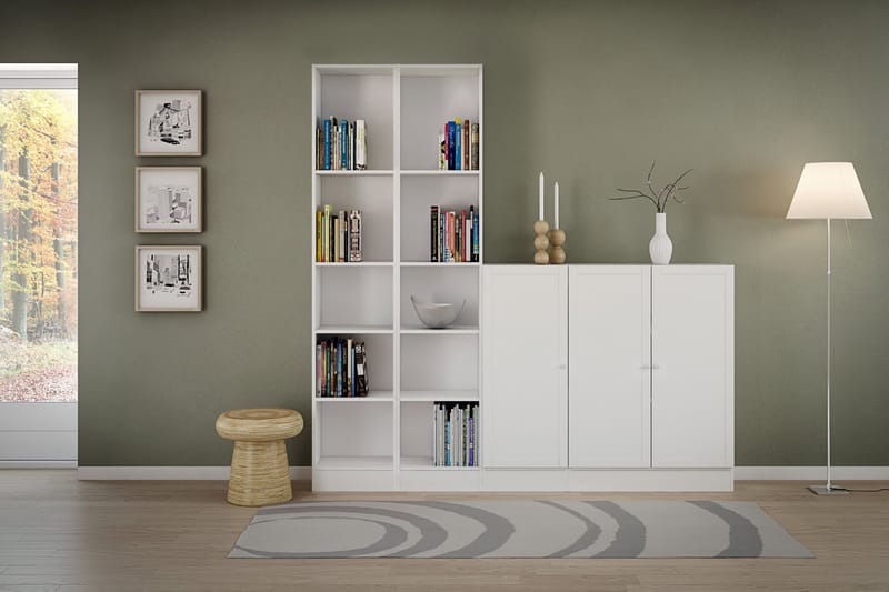 Bokhylla Plassen 41 cm Hög - Vit - Förvaring - Hylla - Bokhylla