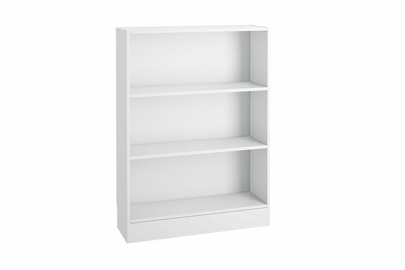 Bokhylla Plassen 79 cm Låg - Vit - Förvaring - Hylla - Bokhylla