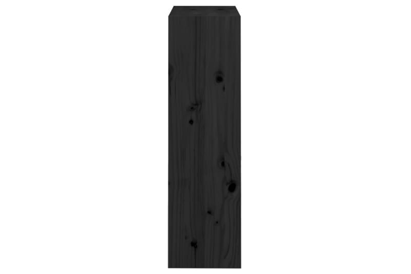 Bokhylla/rumsavdelare svart 60x30x103,5 cm massiv furu - Svart - Bokhylla