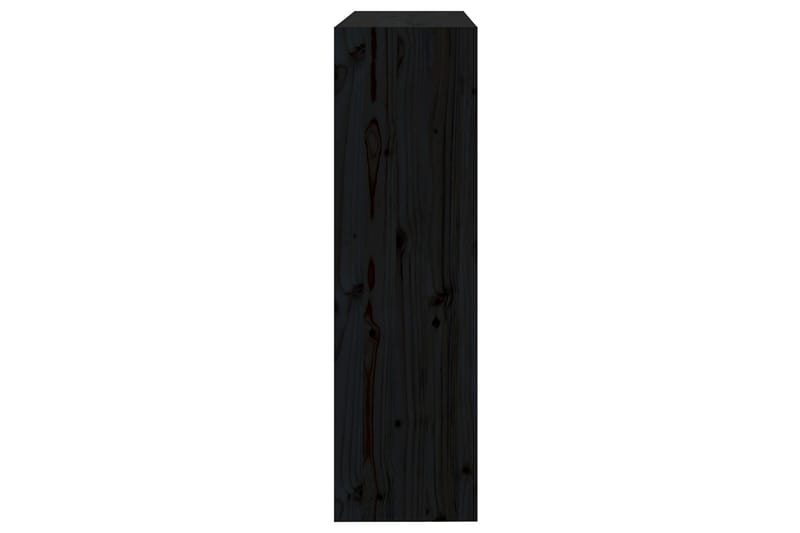 Bokhylla/rumsavdelare svart 80x30x103,5 cm massiv furu - Svart - Bokhylla
