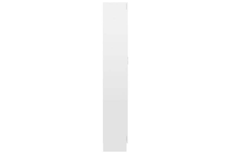 Bokskåp vit högglans 82,5x30,5x185,5 cm spånskiva - Vit - Bokhylla