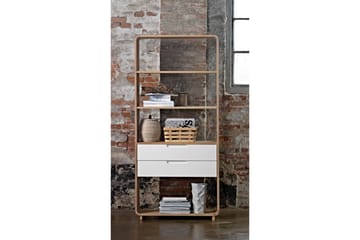 Bokylla Demien 82x194 cm - Brun - Förvaring - Hylla - Bokhylla