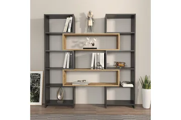 Bokhylla Bravelle Svart / Ek - Beige/Svart - Förvaring - Hylla - Bokhylla