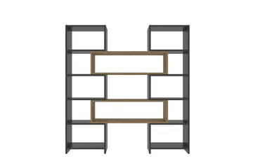 Bokhylla Bravelle Svart / Ek - Beige/Svart - Förvaring - Hylla - Bokhylla