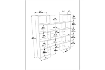 Bokhylla Bravelle Svart / Ek - Beige/Svart - Förvaring - Hylla - Bokhylla