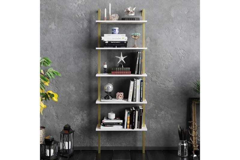 Brinkelid Bokhylla - Vit/Marmor - Förvaring - Hylla - Steghylla & trapphylla