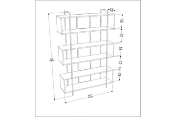 Bruti Bokhylla 120 cm - Vit - Förvaring - Hylla - Bokhylla