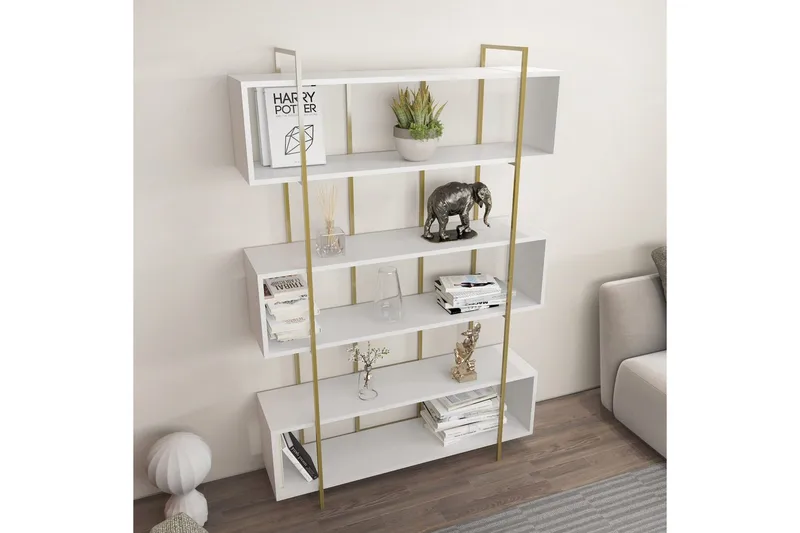 Bokhylla Bruti Vit / Rany - Vit / Rany - Förvaring - Hylla - Bokhylla