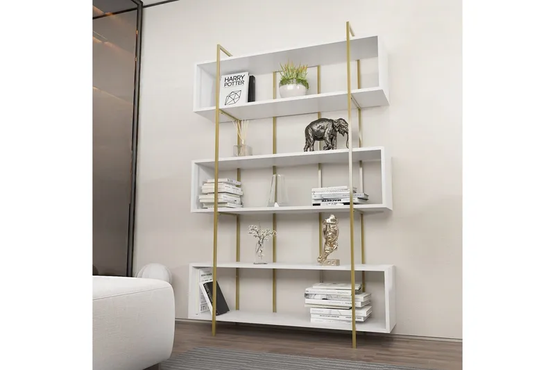 Bokhylla Bruti Vit / Rany - Vit / Rany - Förvaring - Hylla - Bokhylla