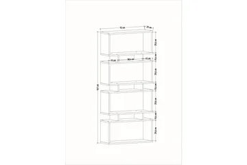 Burrells Bokhylla 72x25 cm - Antracit - Förvaring - Hylla - Bokhylla