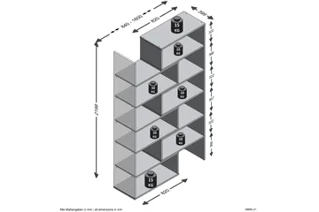 Calvia Bokhylla 84 cm - Vit - Förvaring - Hylla - Bokhylla